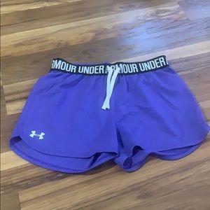 purple under armour shorts